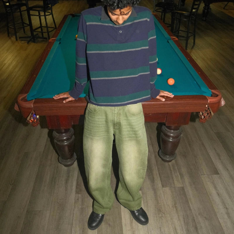 Pantalon Y2K Rétro Coupe Ample — Style Denim Vintage